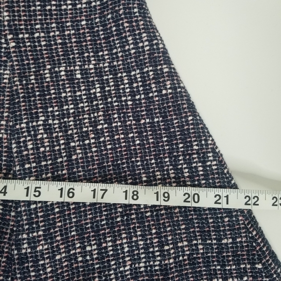 Rebecca Taylor Frayed Trimmed Tweed Fit & Flare Midi Dress Size 10 Preppy Office - Picture 11 of 16